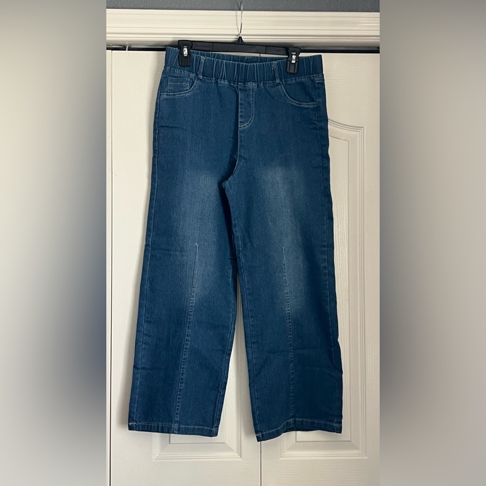 Pull-On Denim Jeans Women Elastic Waist NWOT Stretch petite med - Picture 6 of 7